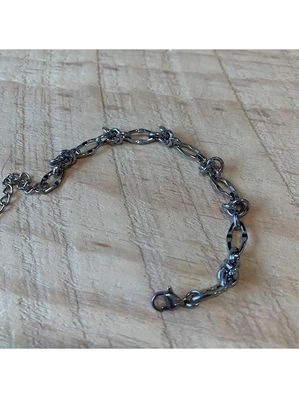 Grunge Cyber Futuristic Silver Bracelet